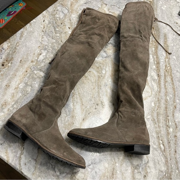 Stuart Weitzman Lowland Stretch Suede Over-the-Knee Boots Women’s 8 - Picture 10 of 11